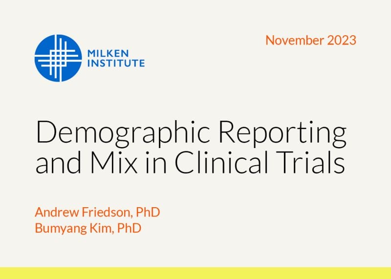 Demographic Reporting and Mix in Clinical Trials