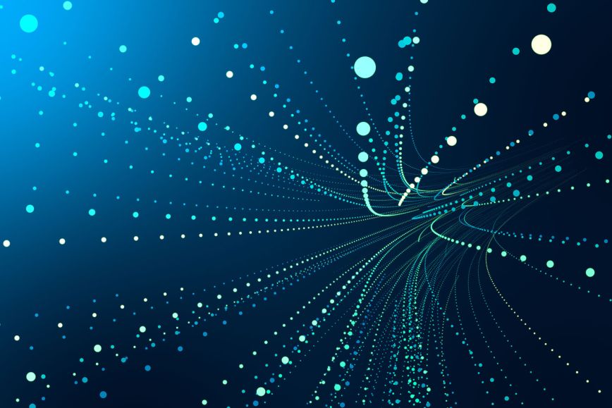 blue background with lighter blue dots