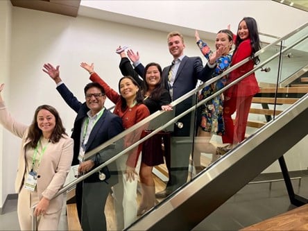 The Milken Institute Future of Aging team at the event included Lauren Dunning, Raj Ahuja, Diane Ty, Isabelle Shinsato, Mac McDermott, Avery Wallace, and Priyanka Shah