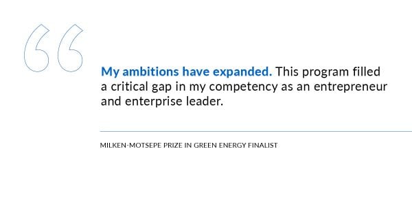 Milken-Motsepe Prize in Green Energy Finalist