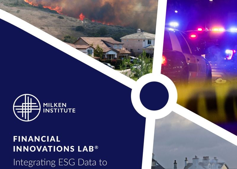 Financial Innovations Lab: Integrating ESG Data to Improve Risk Management and Municipal Resilience