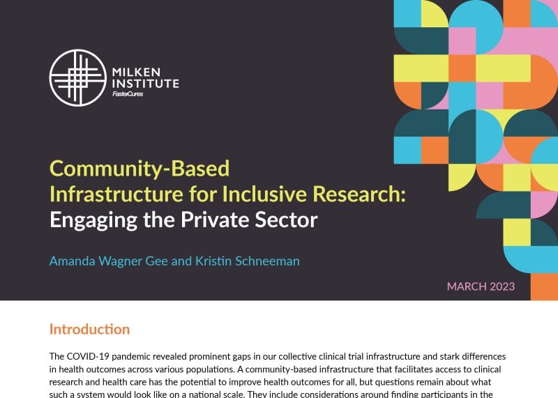 Community-Based Infrastructure for Inclusive Research: Engaging the Private Sector