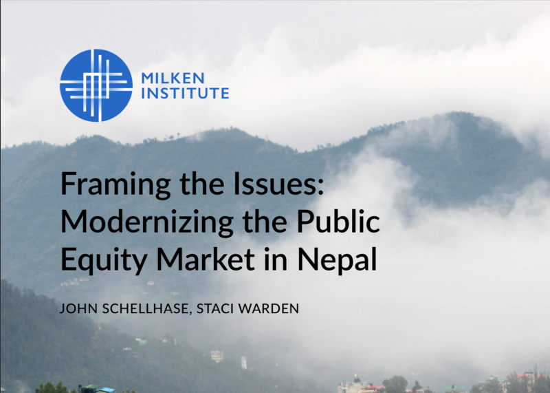 Framing the Issues: Modernizing the Public Equity Market in Nepal