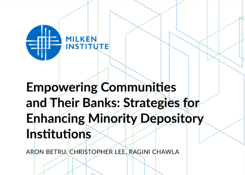 Empowering Communities and Their Banks: Strategies for Enhancing Minority Depository Institutions