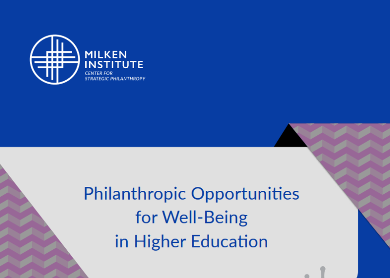 Philanthropic Opportunities for Well-Being in Higher Education