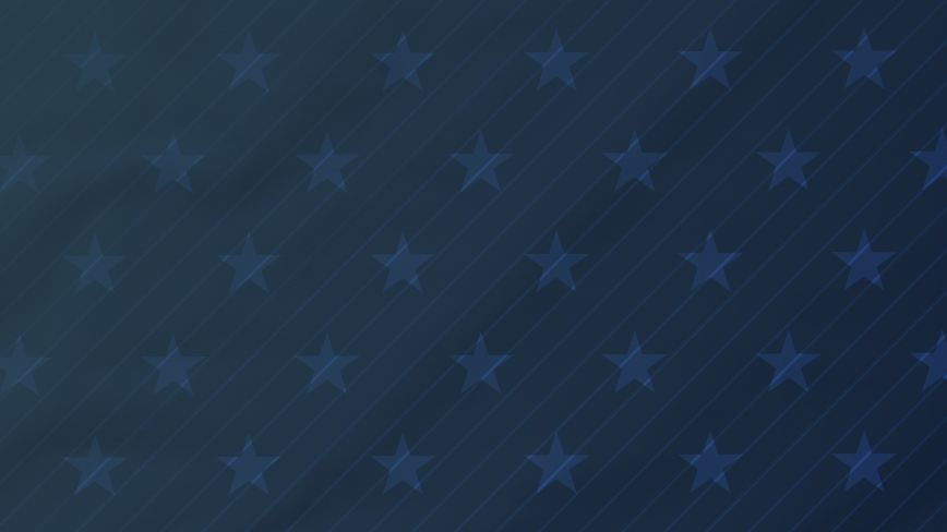 Dark blue background with diagonal stripes and a repeating pattern of semi-transparent stars, resembling an abstract American flag design.